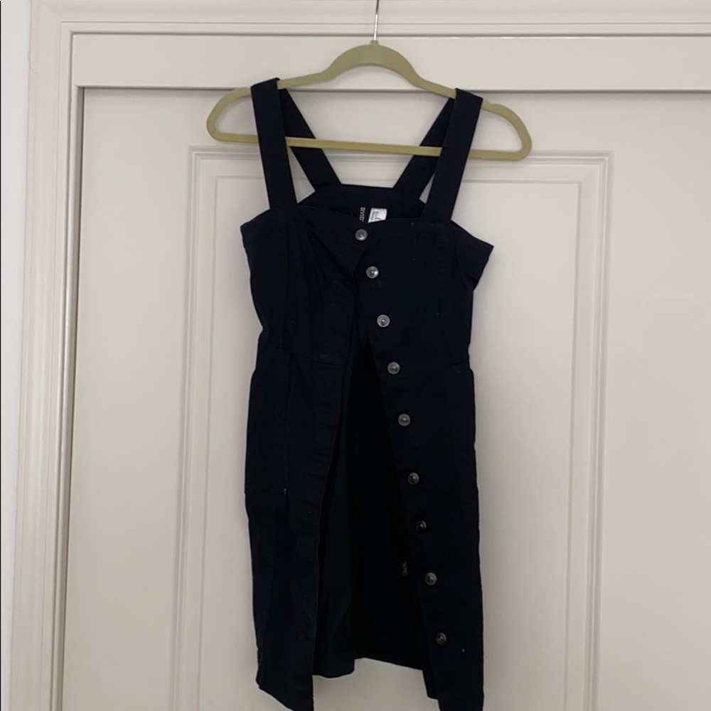 Black denim dress